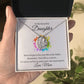 Daughter Life Is A Canvas Heart Necklace-[Heartfelt Family Gift]