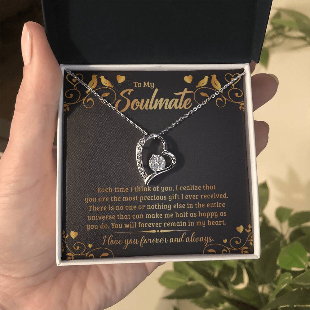 To My Soulmate  Heart Necklace Gift-[Heartfelt Family Gift]