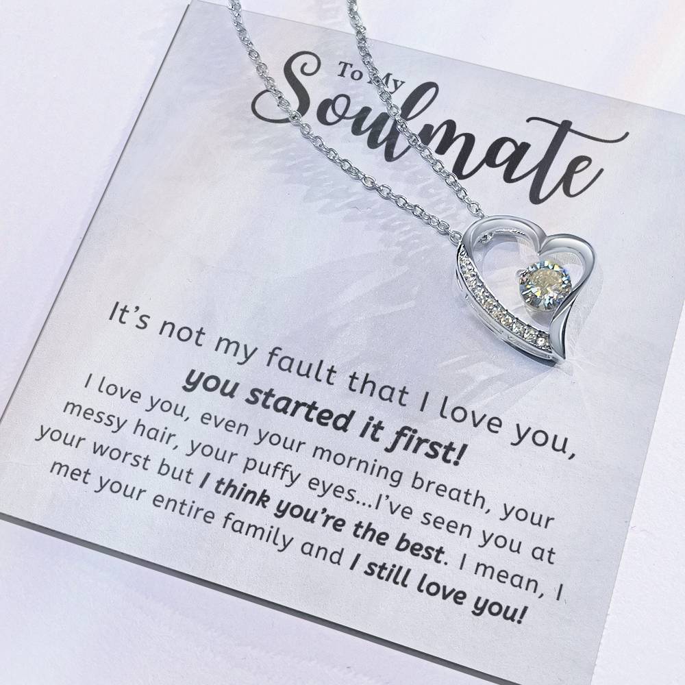 Soulmate Necklace - Perfect Gift for Girlfriend Wife Birthday Valentines Day and Christmas-[Heartfelt Family Gift]