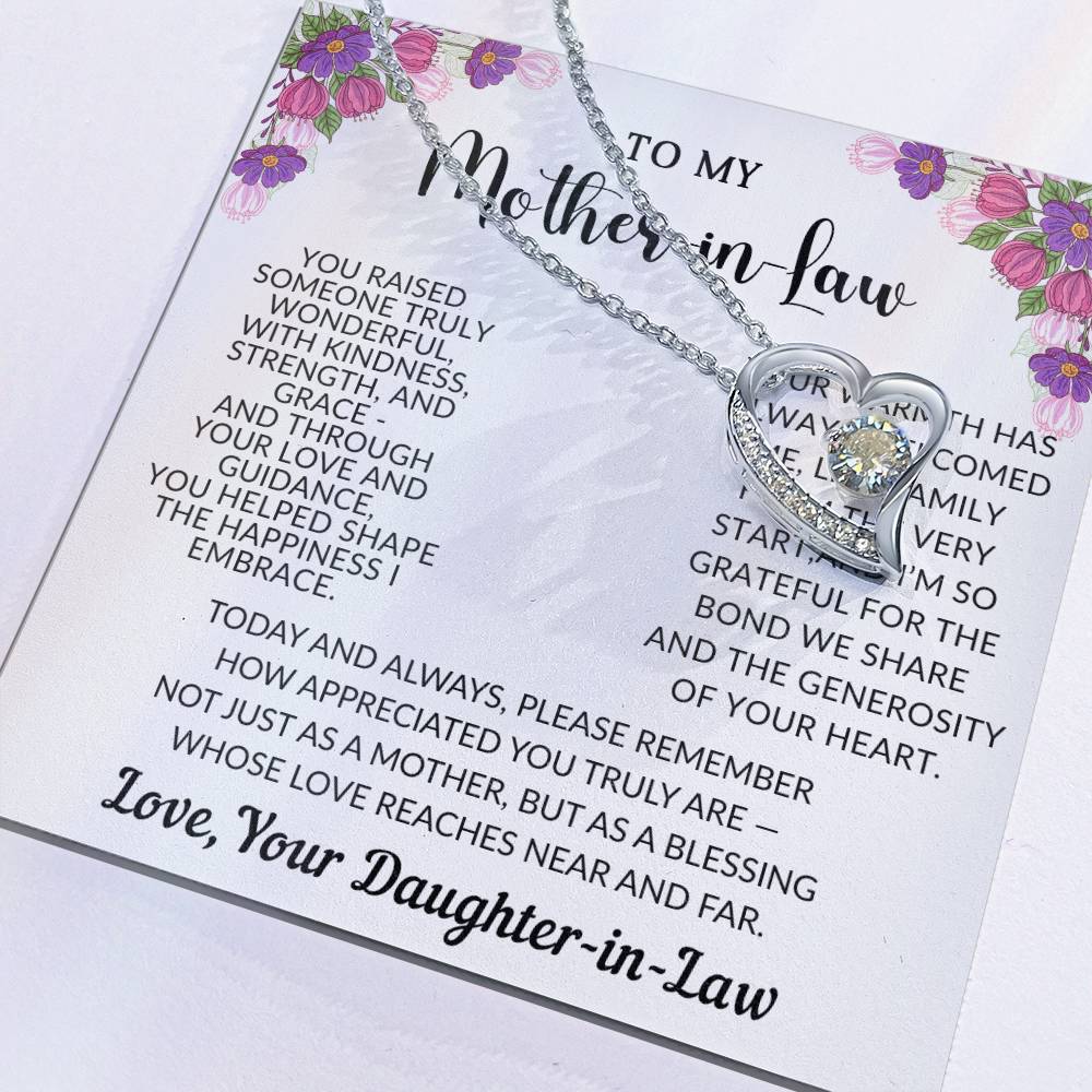 Mother in Law Heart Necklace Gift