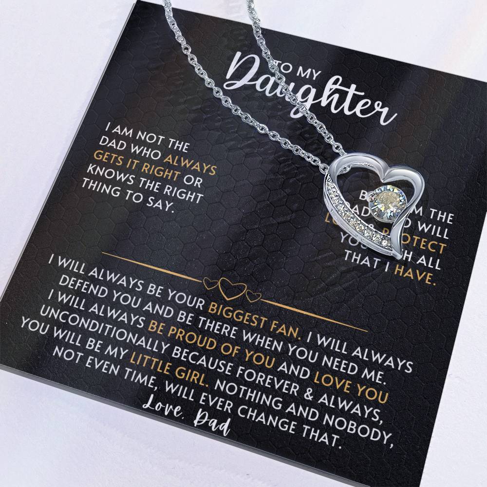 Daughter Heart Necklace Gift from Dad