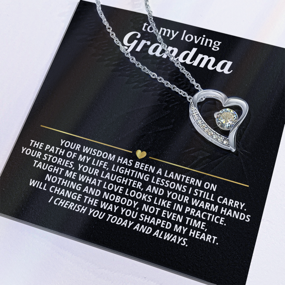 Grandmother from Grandchild Heart Necklace Gift