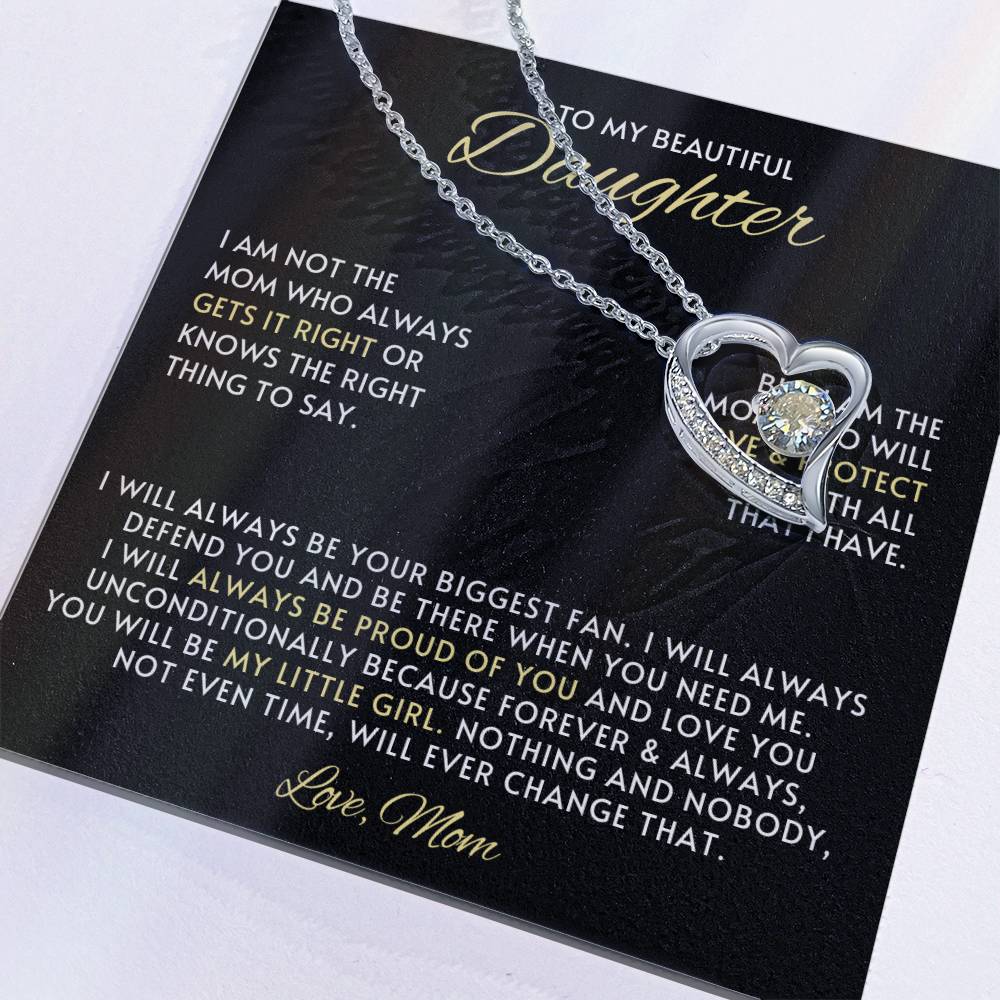 Daughter Heart Necklace Gift from Mom