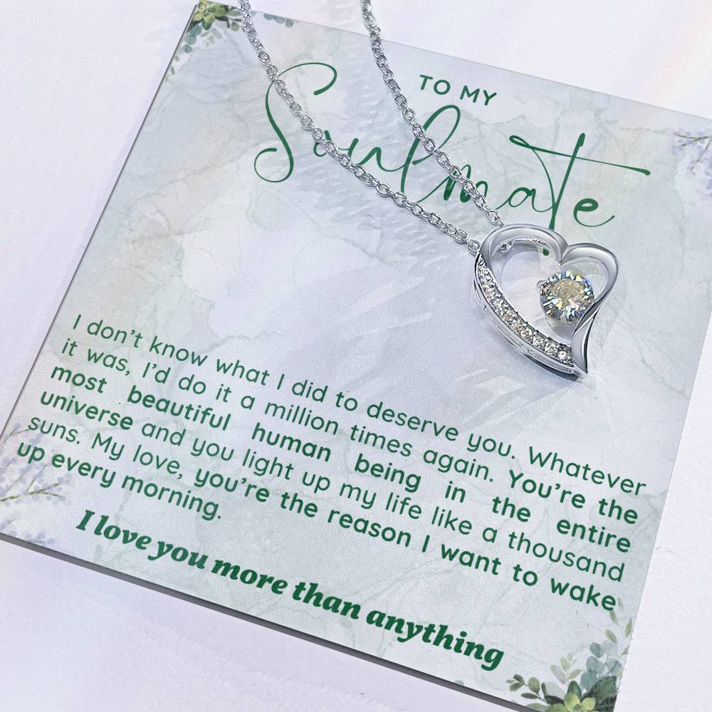 Soulmate Necklace Perfect Gift for Girlfriend or Wife on Birthday Valentines Day or Christmas-[Heartfelt Family Gift]