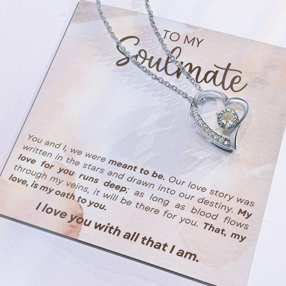 Soulmate Necklace Perfect Gift for Girlfriend or Wife on Birthday Valentines Day or Christmas-[Heartfelt Family Gift]