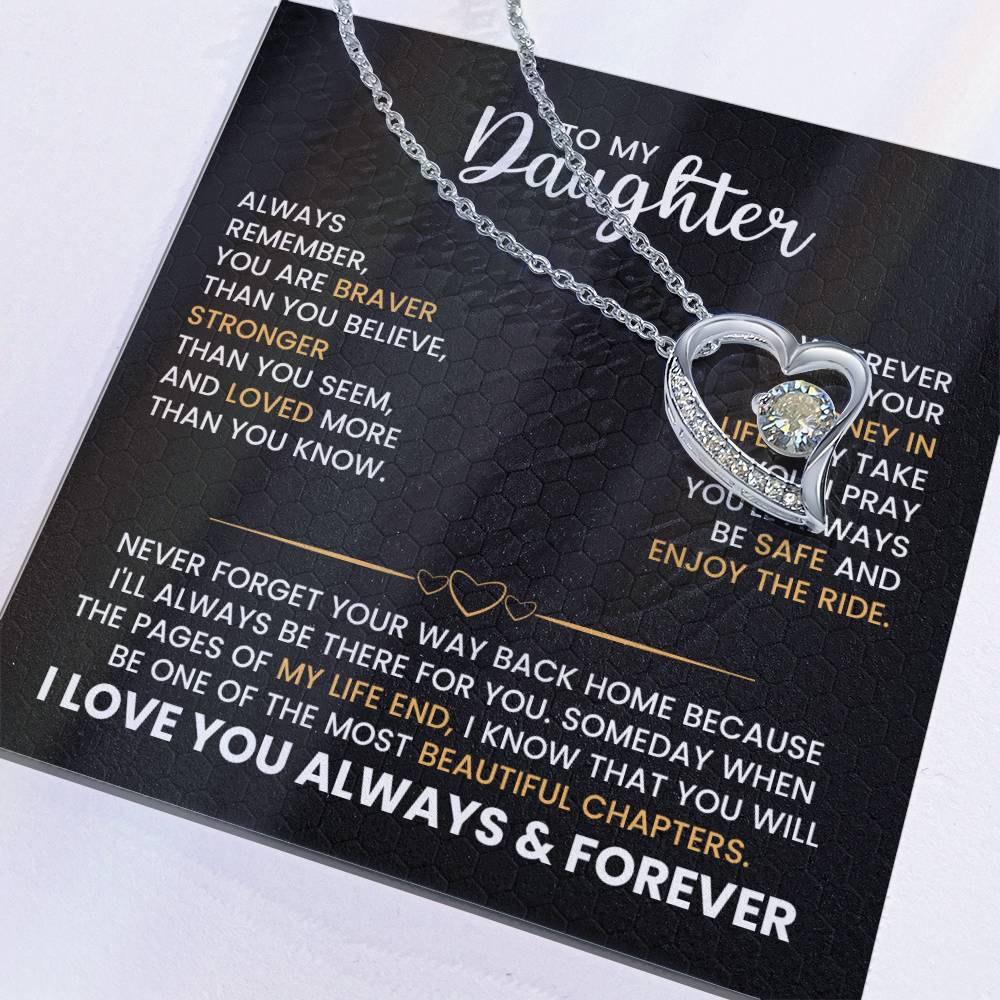 Daughter Heart Necklace Gift from Dad