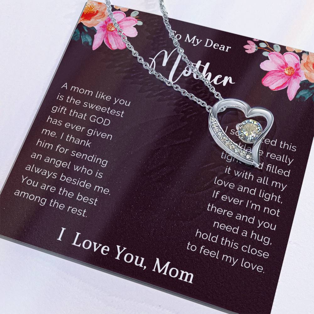 To My Mother  Heart Necklace Gift