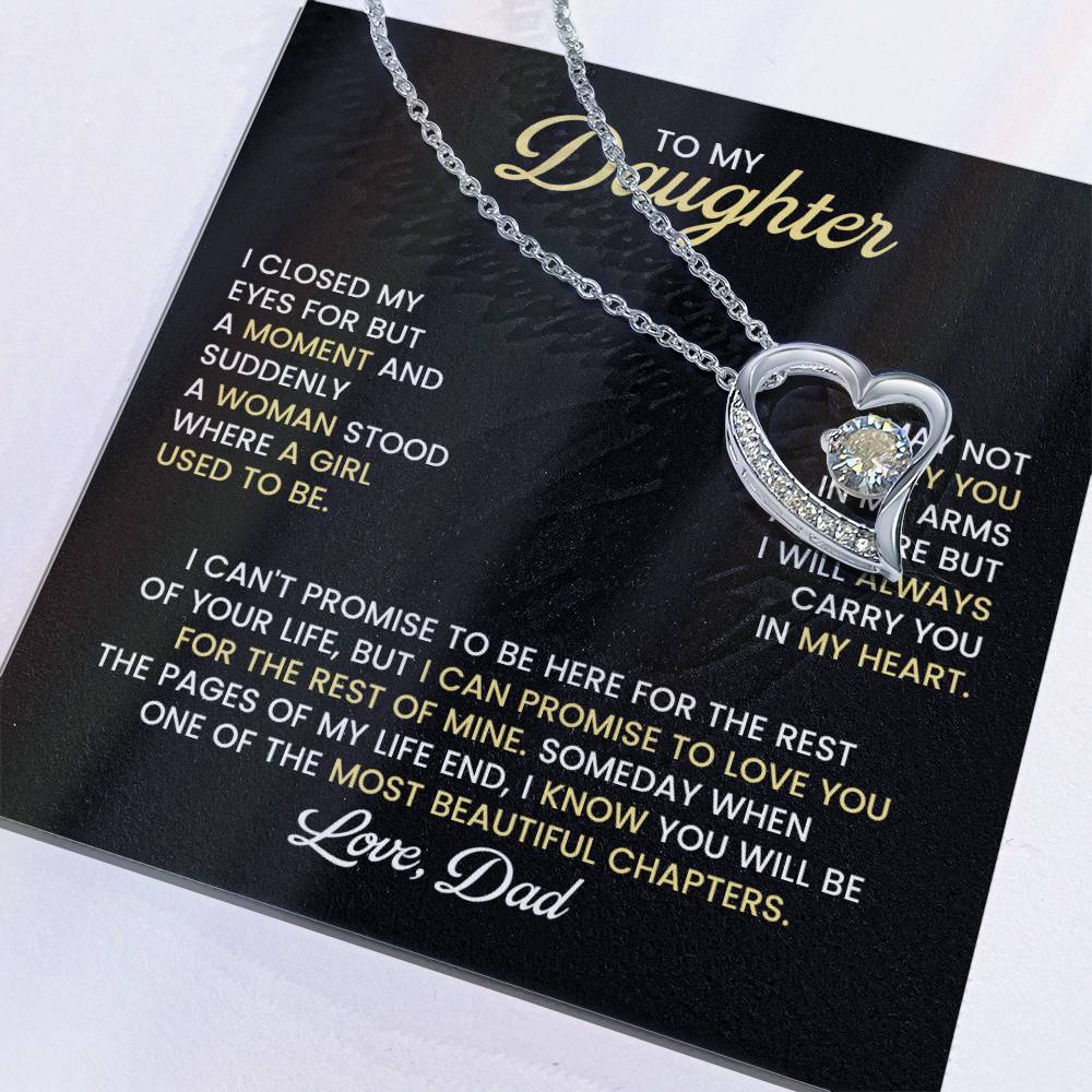Daughter Heart Necklace Gift from Dad