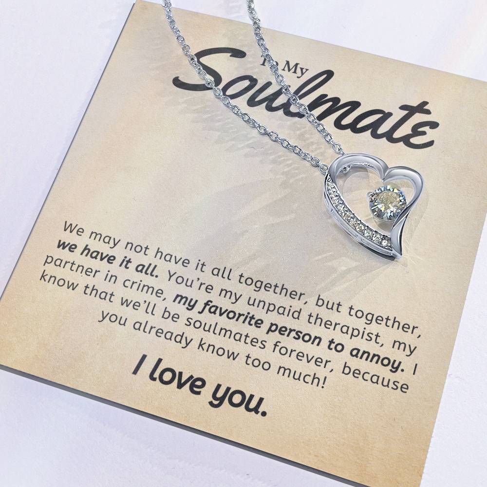 Soulmate Necklace Perfect Gift for Girlfriend or Wife on Birthday Valentines Day or Christmas-[Heartfelt Family Gift]
