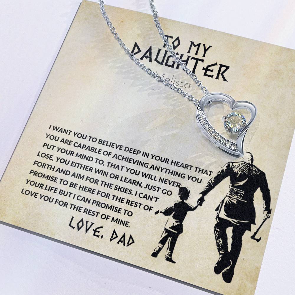 Viking Daughter and Dad Necklace Gift-[Heartfelt Family Gift]