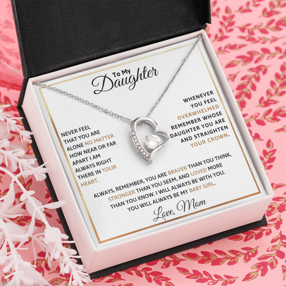 To My Daughter Forever Love Necklace