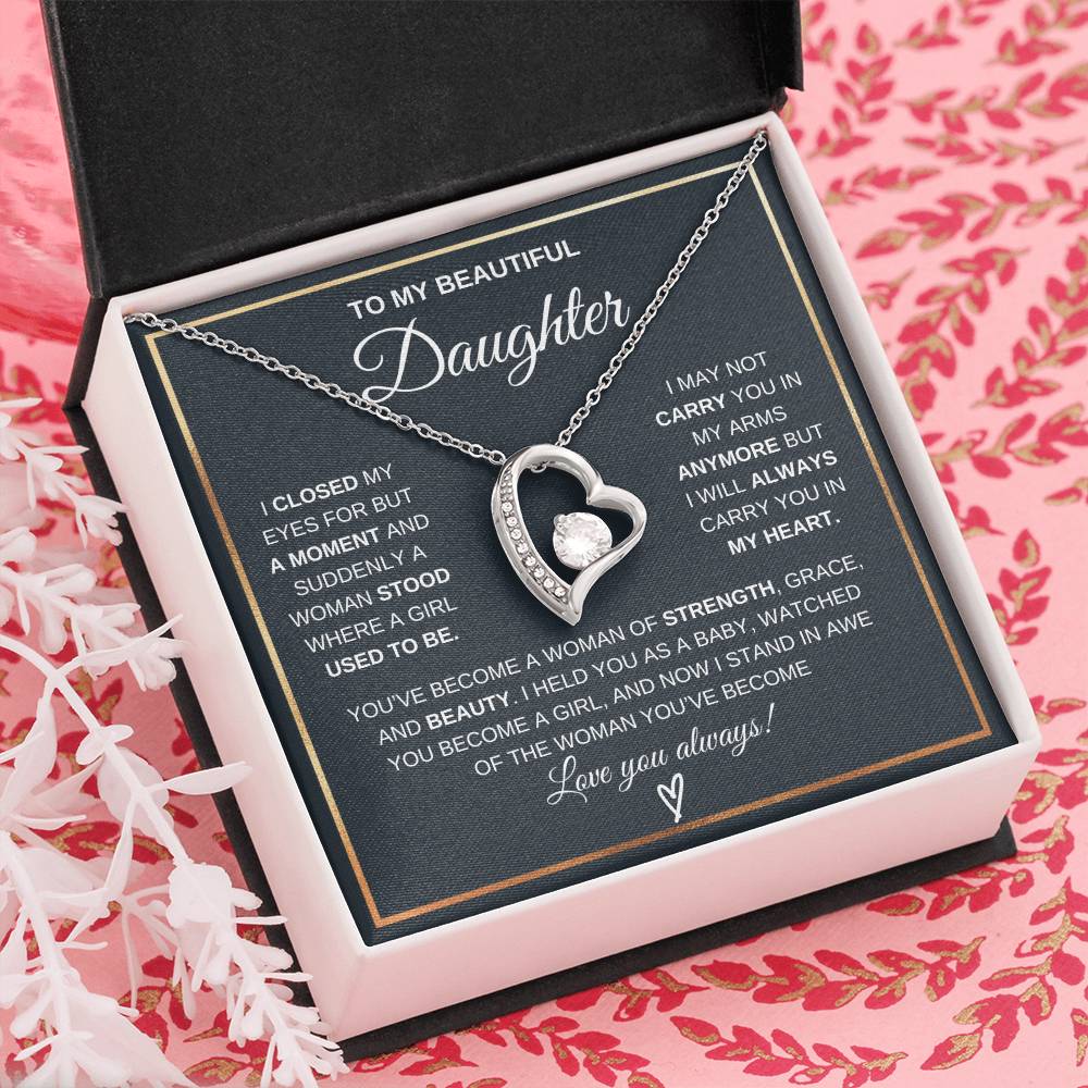 To My Daughter Forever Love  Necklace