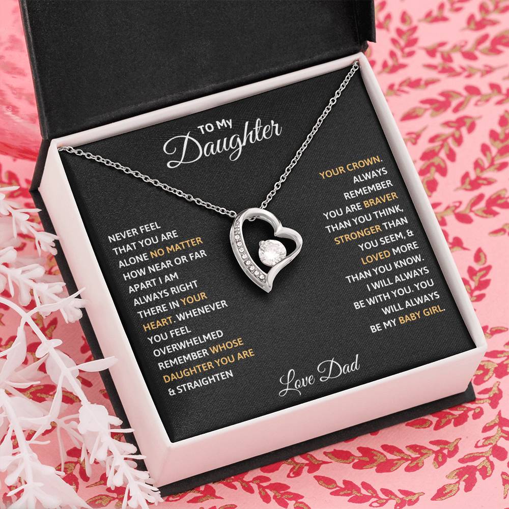 To My Daughter Forever Love  Necklace