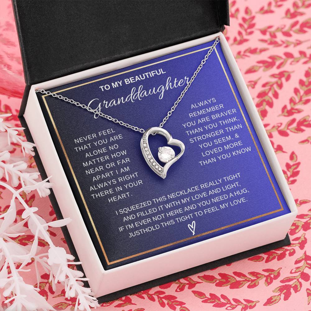 To My Grandddaughter Forever Love  Necklace