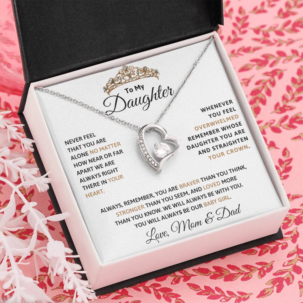 To Our Daughter Forever Love  Necklace