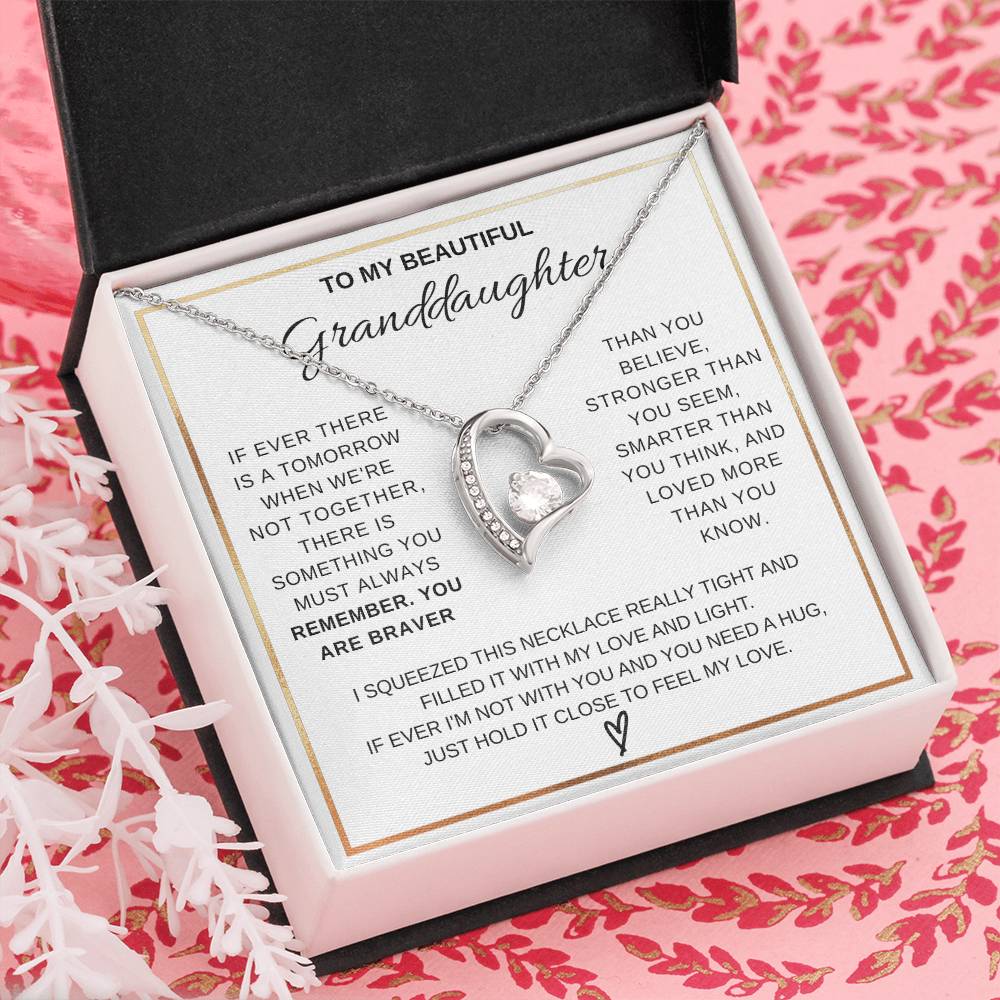 To My Granddaughter Forever Love  Necklace