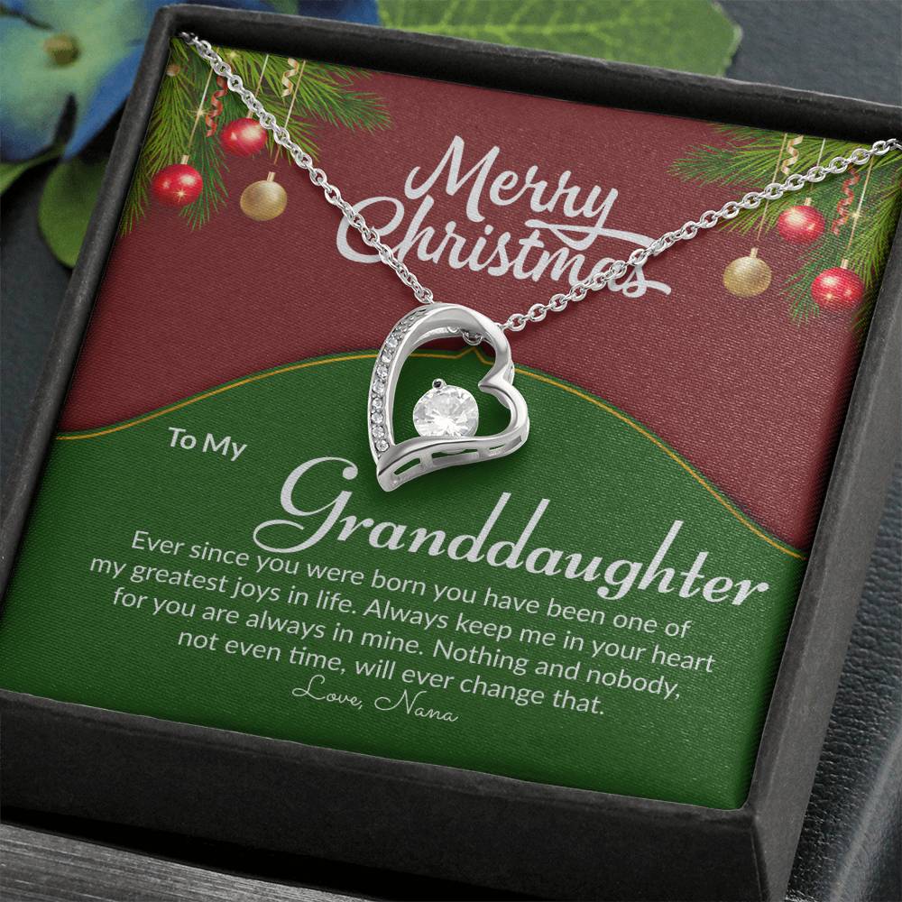 Personalized Granddaughter Heart Necklace - Christmas Gift-[Heartfelt Family Gift]