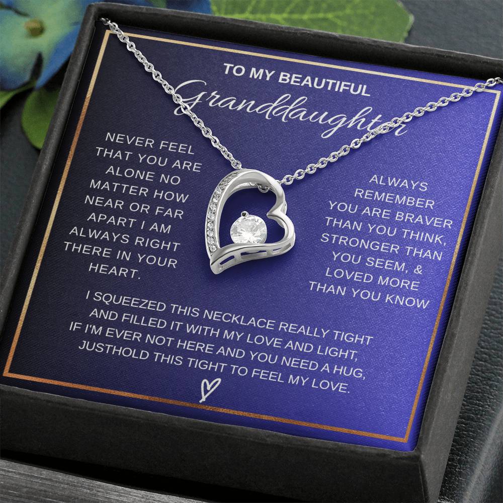 To My Grandddaughter Forever Love  Necklace