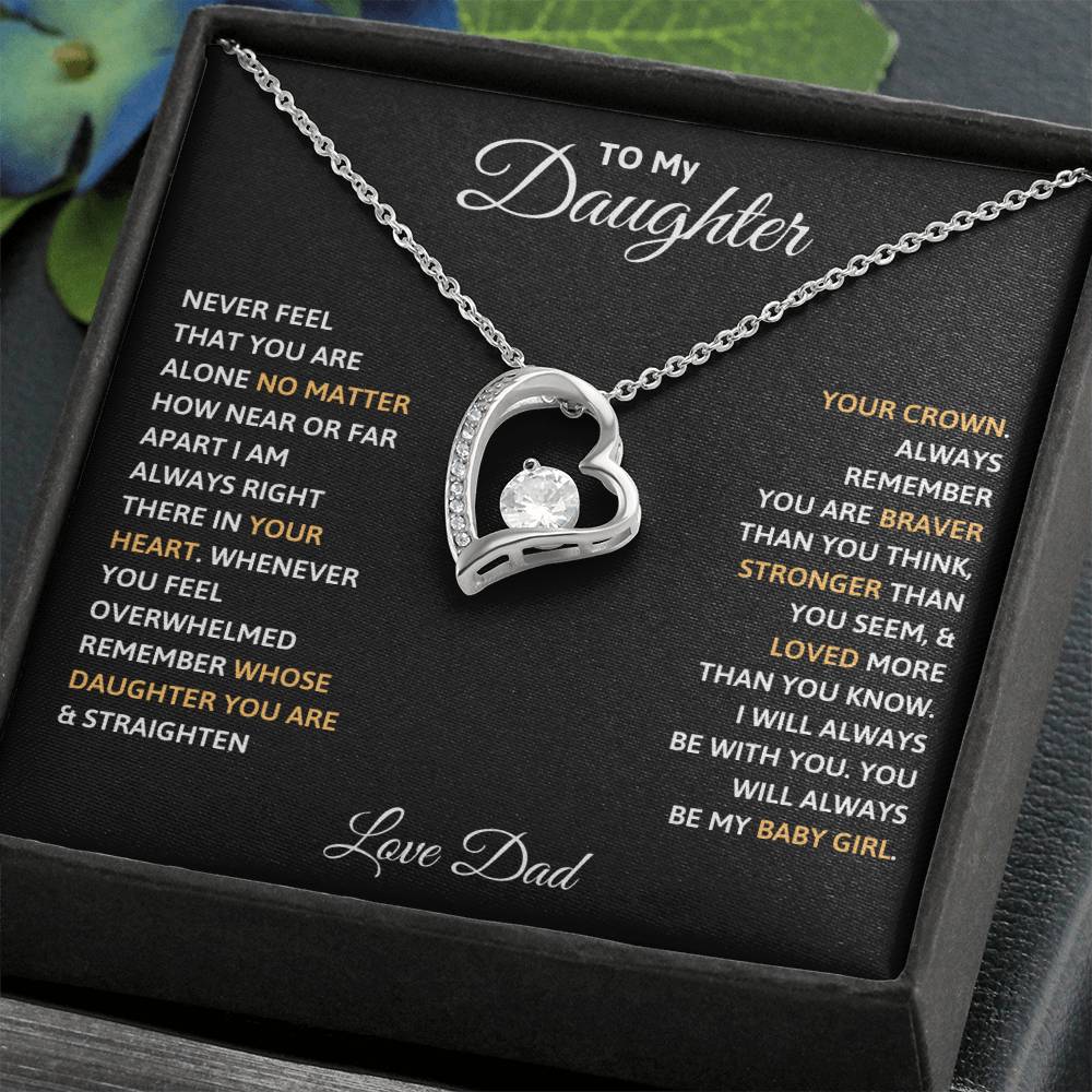 To My Daughter Forever Love  Necklace