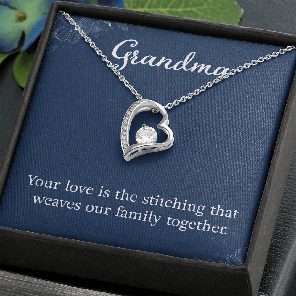 Grandma Heart Necklace Gift-[Heartfelt Family Gift]