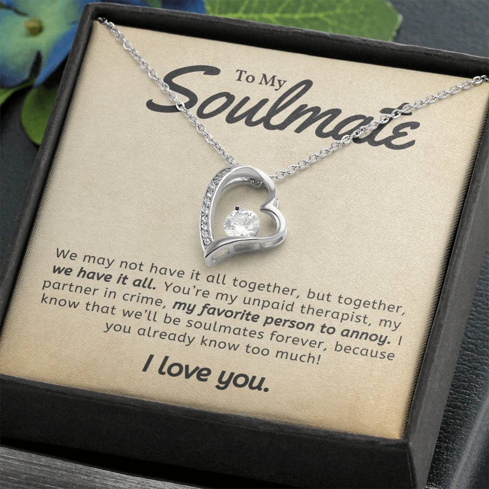 Soulmate Necklace Perfect Gift for Girlfriend or Wife on Birthday Valentines Day or Christmas-[Heartfelt Family Gift]