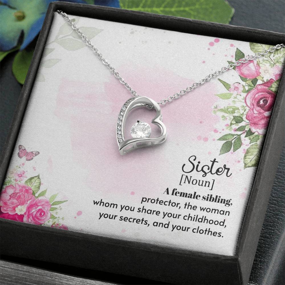 Sister Heart Necklace Gift-[Heartfelt Family Gift]