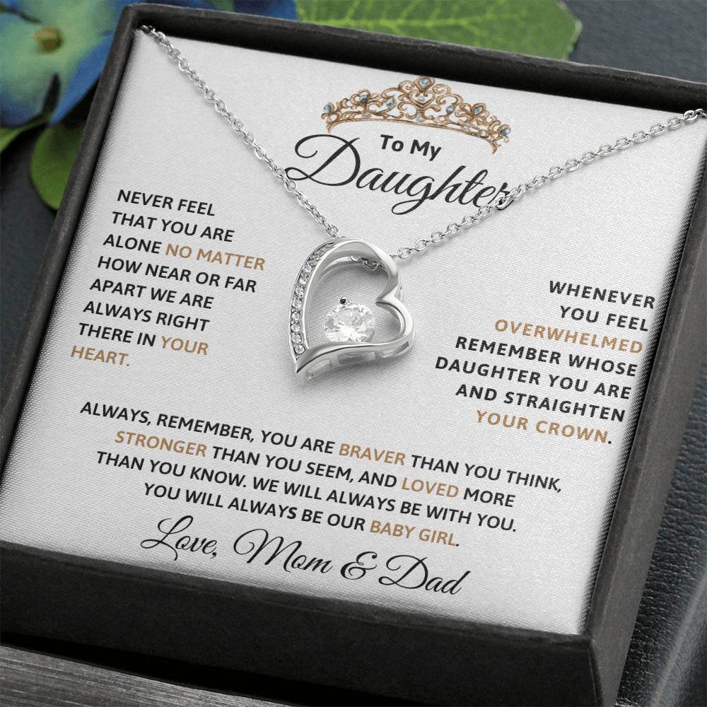 To Our Daughter Forever Love  Necklace