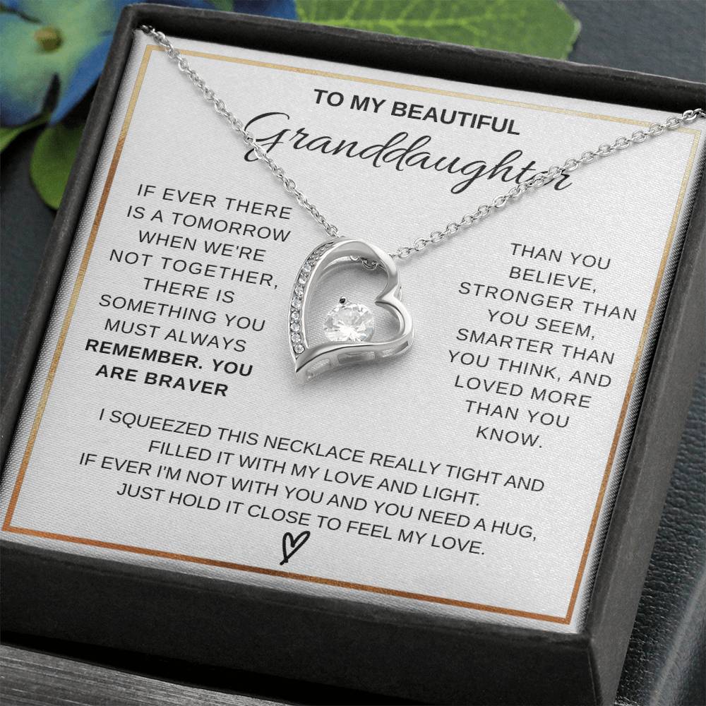 To My Granddaughter Forever Love  Necklace