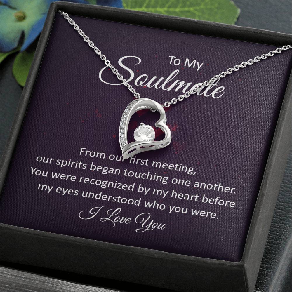 To My Soulmate Heart Necklace Gift for Wife-[Heartfelt Family Gift]