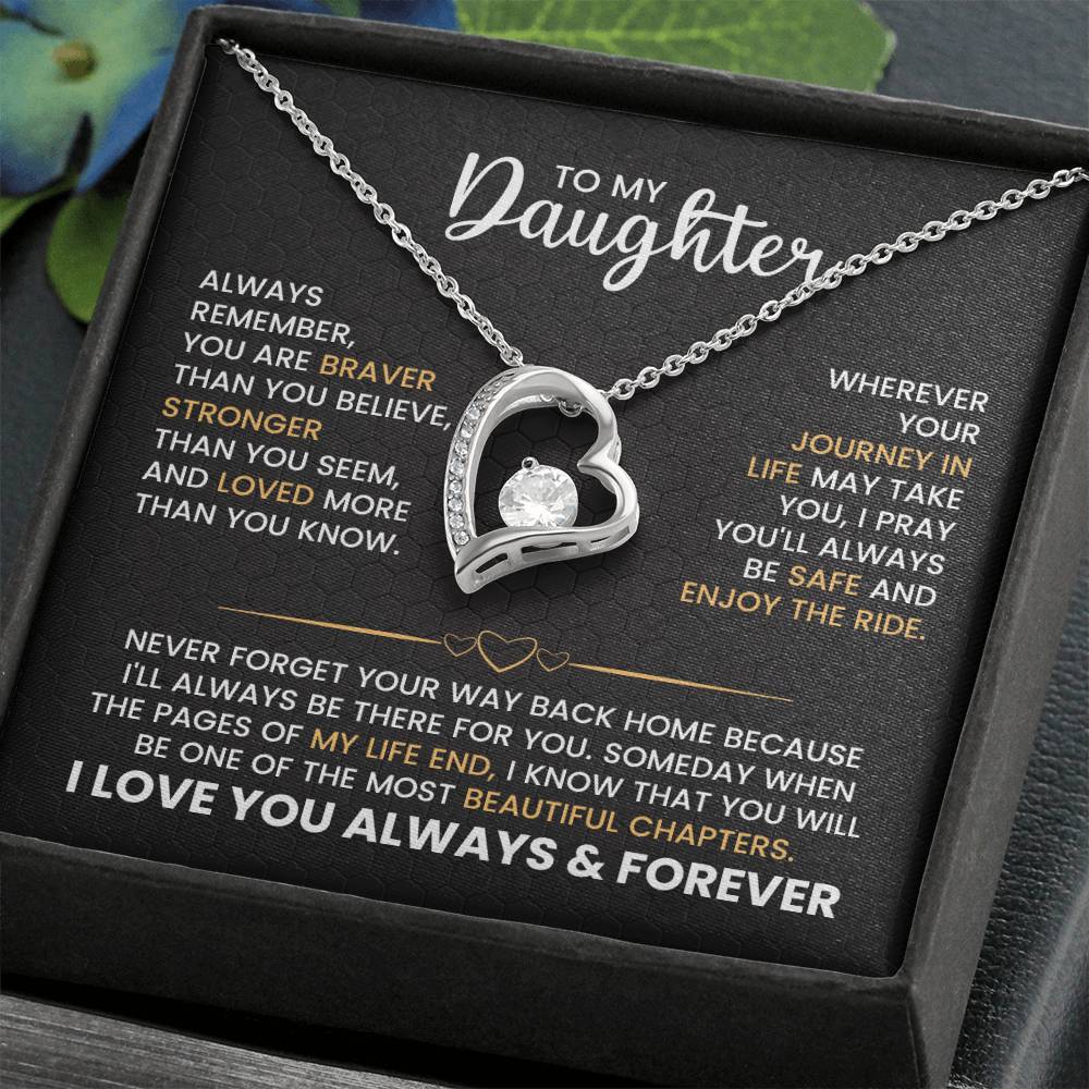 Daughter Heart Necklace Gift from Dad
