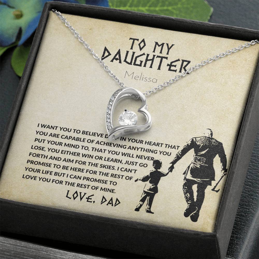 Viking Daughter and Dad Necklace Gift-[Heartfelt Family Gift]