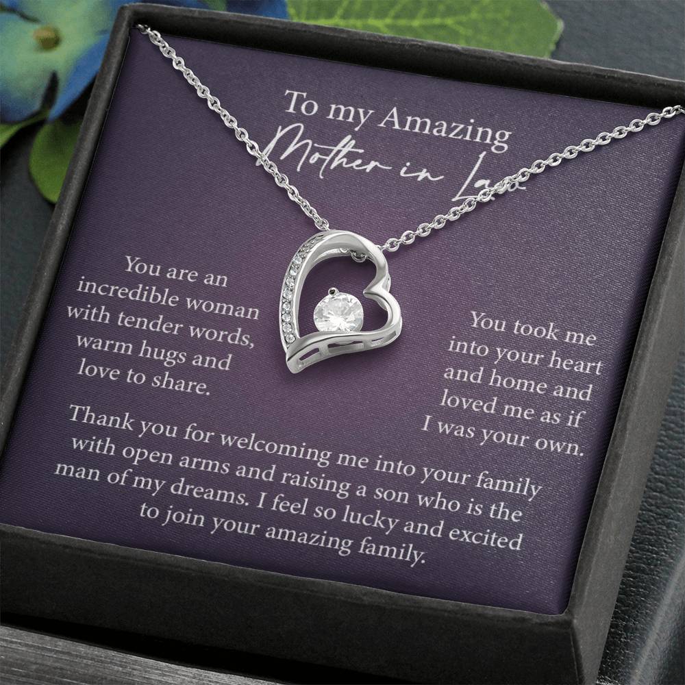 Mother in Law Heart Necklace Gift-[Heartfelt Family Gift]