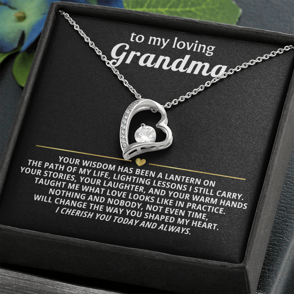 Grandmother from Grandchild Heart Necklace Gift