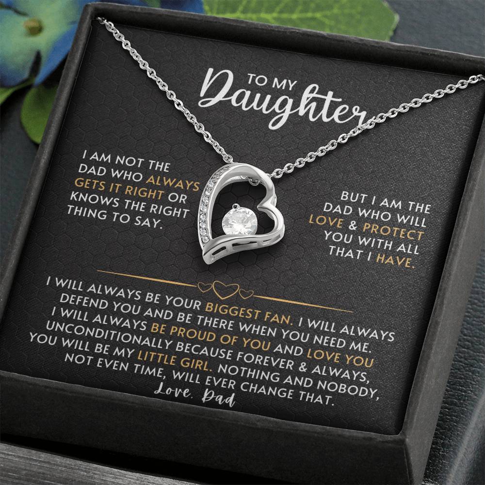 Daughter Heart Necklace Gift from Dad