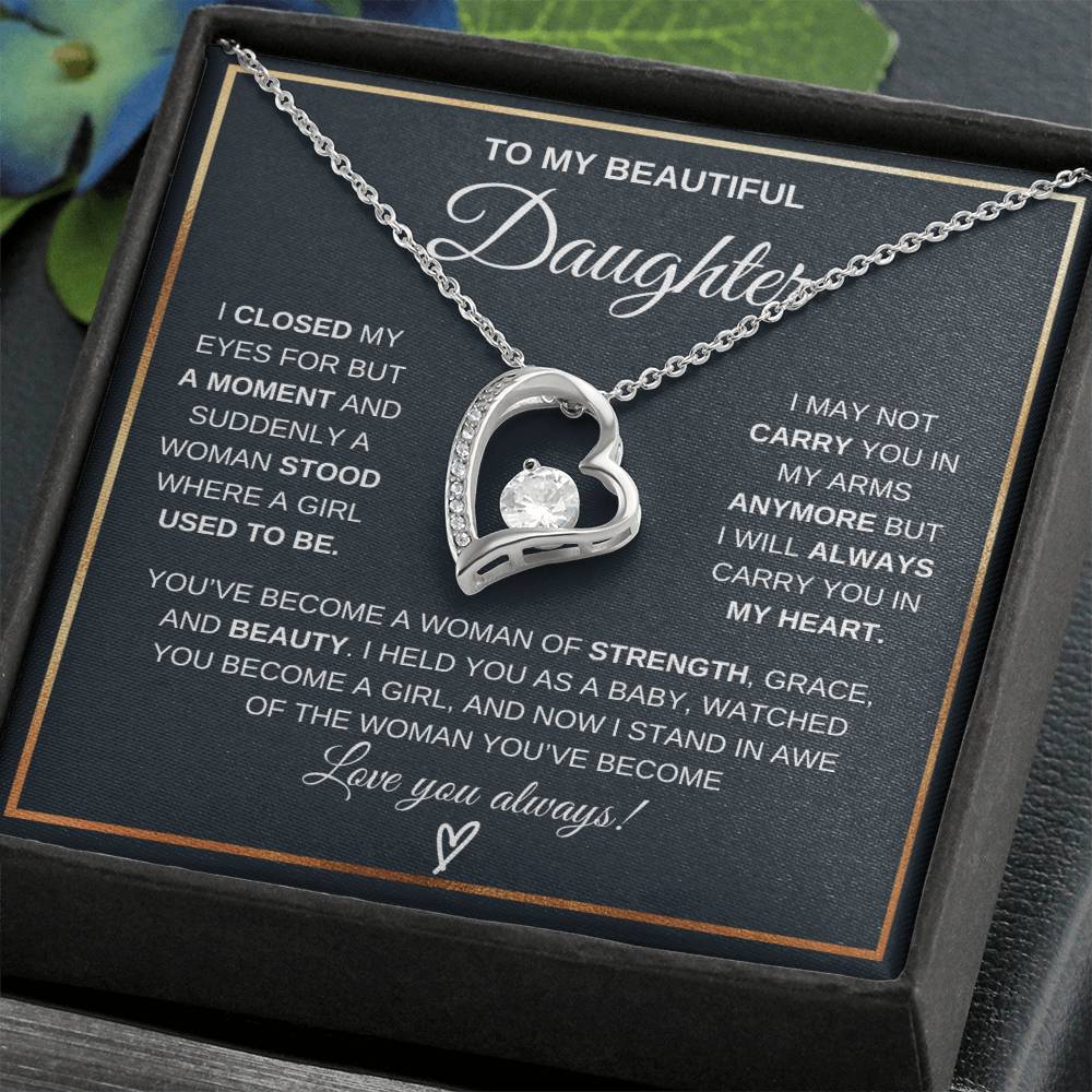 To My Daughter Forever Love  Necklace