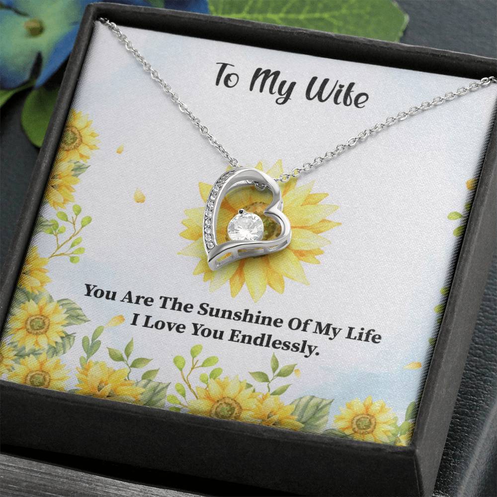 Sunshine Heart Necklace Gift for Wife - Handmade and Personalized-[Heartfelt Family Gift]