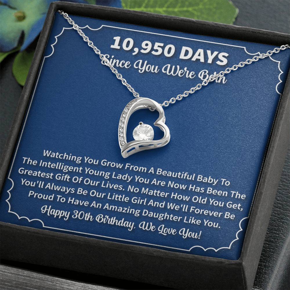 30th Birthday Heart Necklace Gift-[Heartfelt Family Gift]