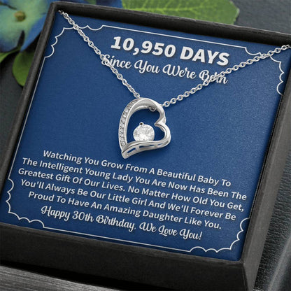 30th Birthday Heart Necklace Gift-[Heartfelt Family Gift]