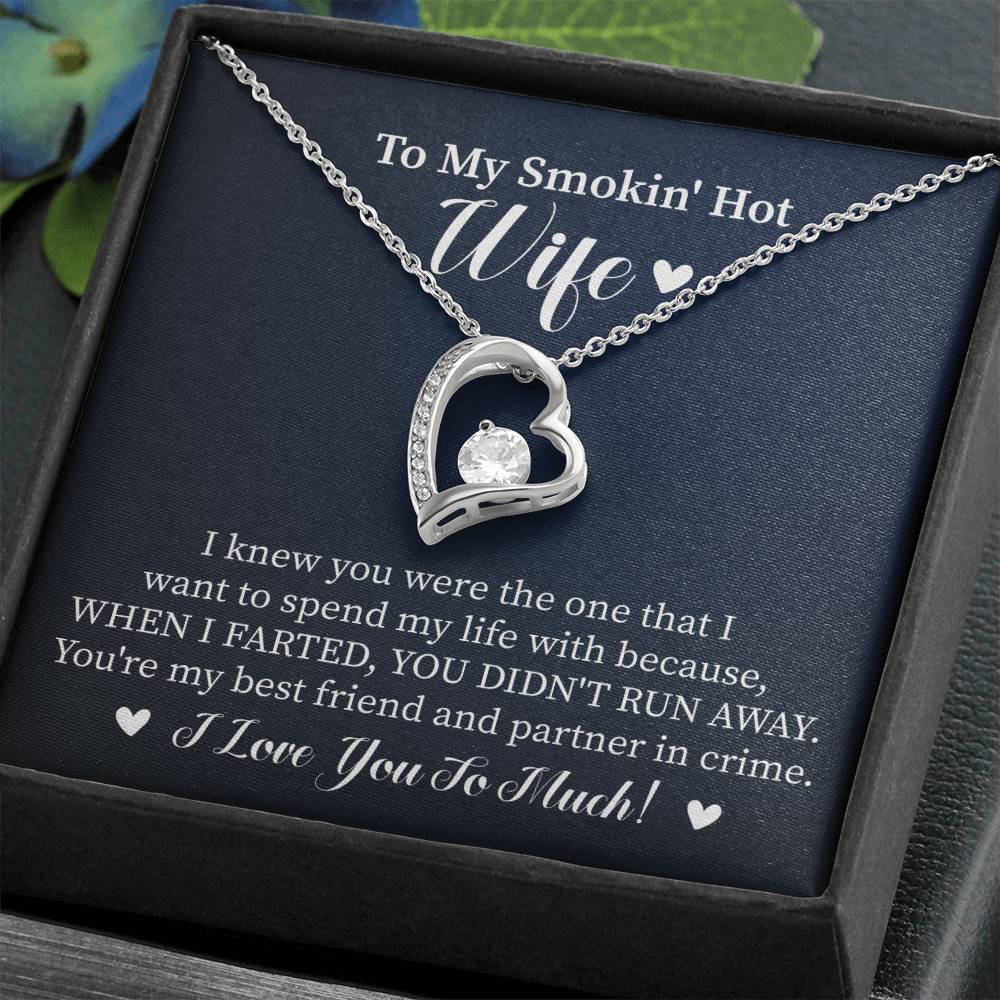 Smoking Hot Wife Humerous Heart Necklace Gift-[Heartfelt Family Gift]