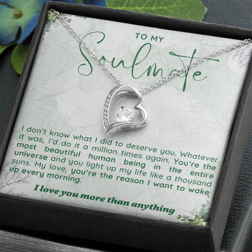 Soulmate Necklace Perfect Gift for Girlfriend or Wife on Birthday Valentines Day or Christmas-[Heartfelt Family Gift]