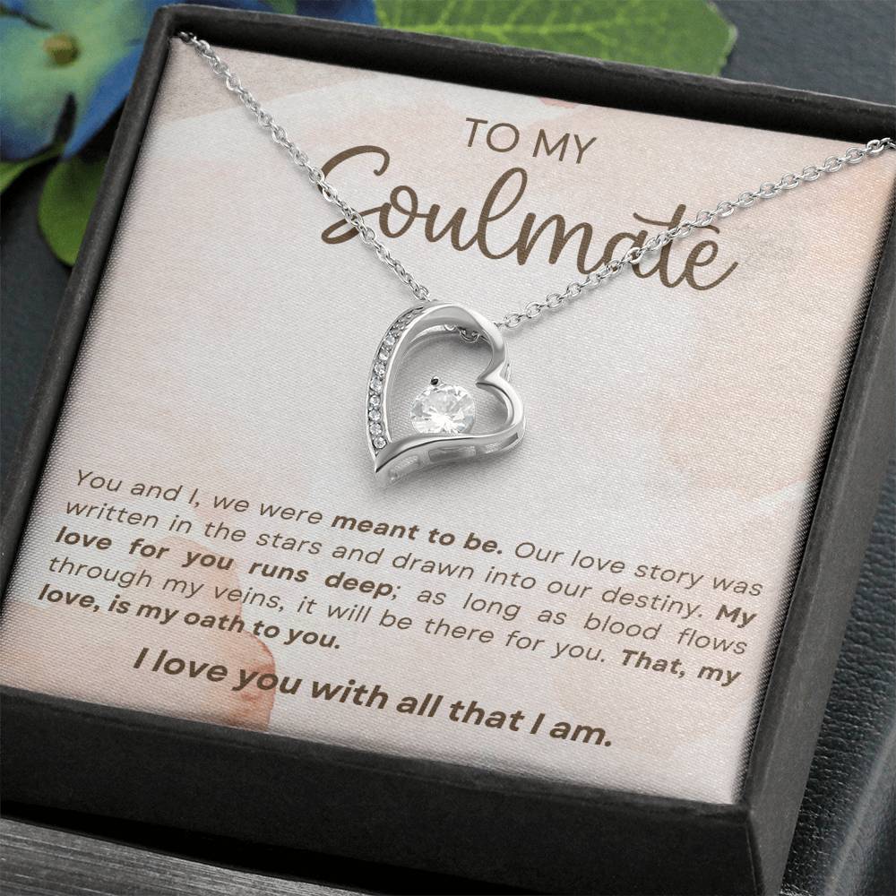 Soulmate Necklace Perfect Gift for Girlfriend or Wife on Birthday Valentines Day or Christmas-[Heartfelt Family Gift]