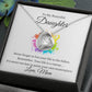Daughter Life Is A Canvas Heart Necklace-[Heartfelt Family Gift]