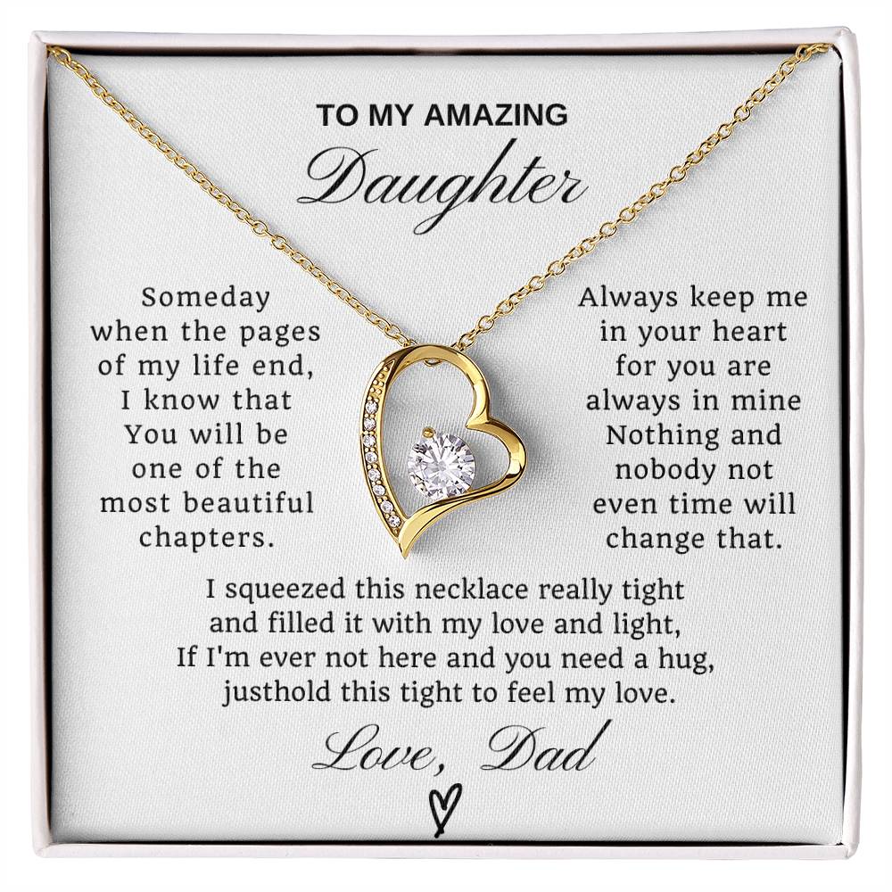 To My Daughter Forever Love  Necklace