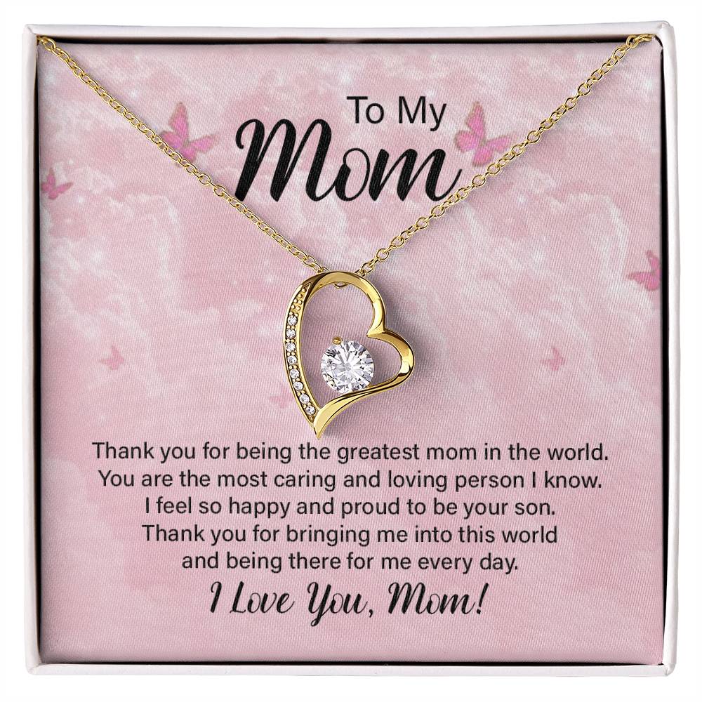 Greatest Mom Heart Necklace Gift-[Heartfelt Family Gift]
