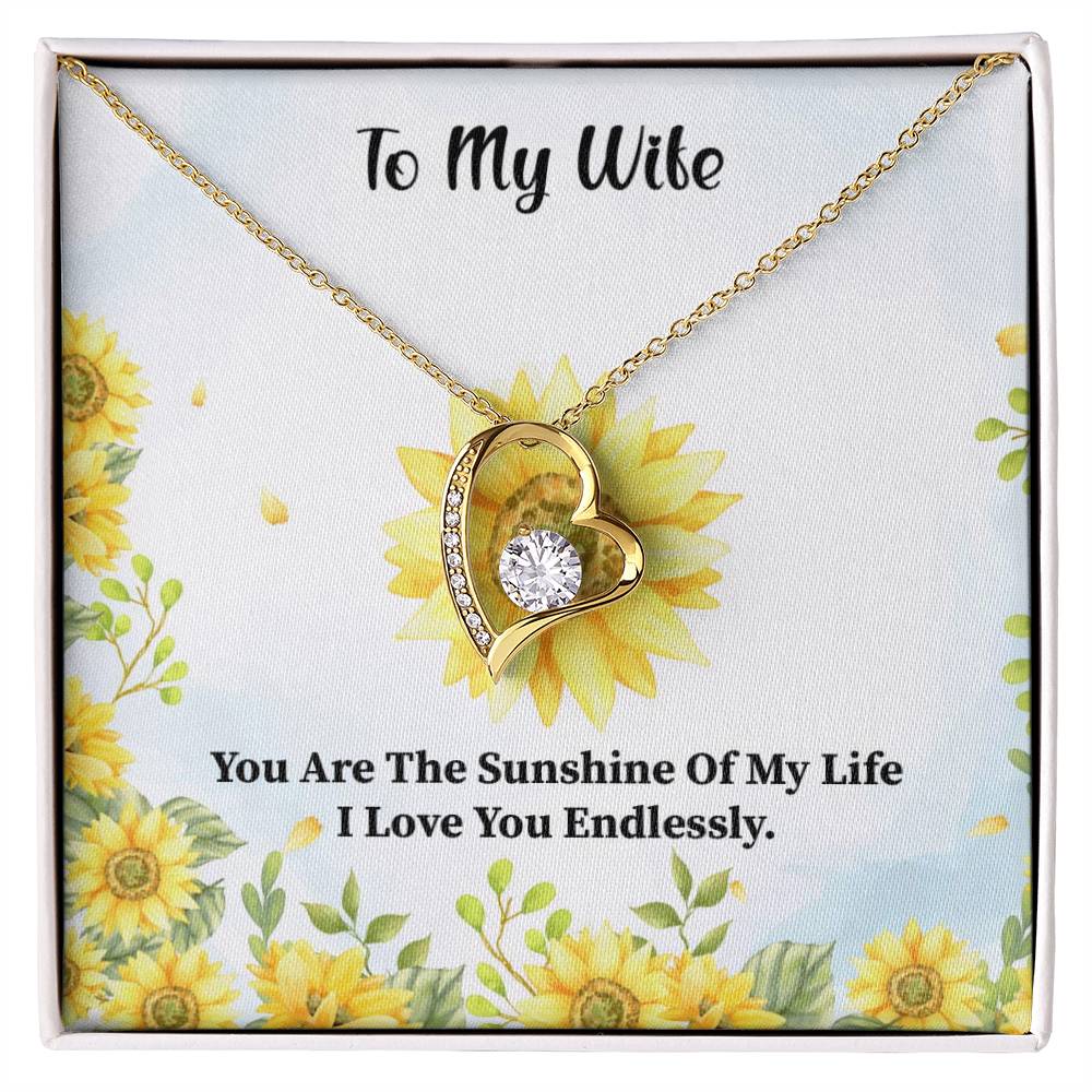 Sunshine Heart Necklace Gift for Wife - Handmade and Personalized-[Heartfelt Family Gift]