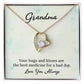 grandma - your hugs and kisses Heart Necklace Gift-[Heartfelt Family Gift]