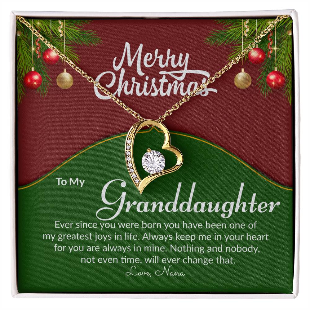 Personalized Granddaughter Heart Necklace - Christmas Gift-[Heartfelt Family Gift]