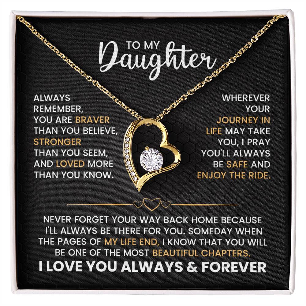 Daughter Heart Necklace Gift from Dad