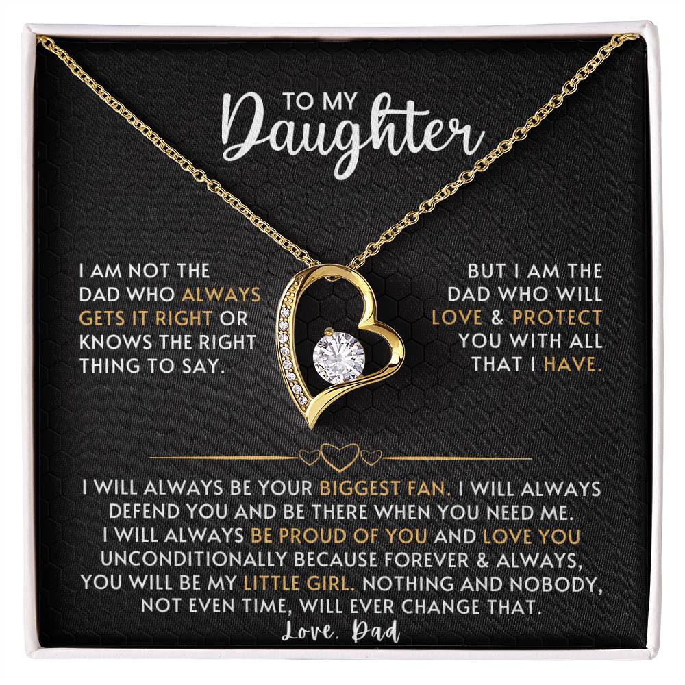 Daughter Heart Necklace Gift from Dad