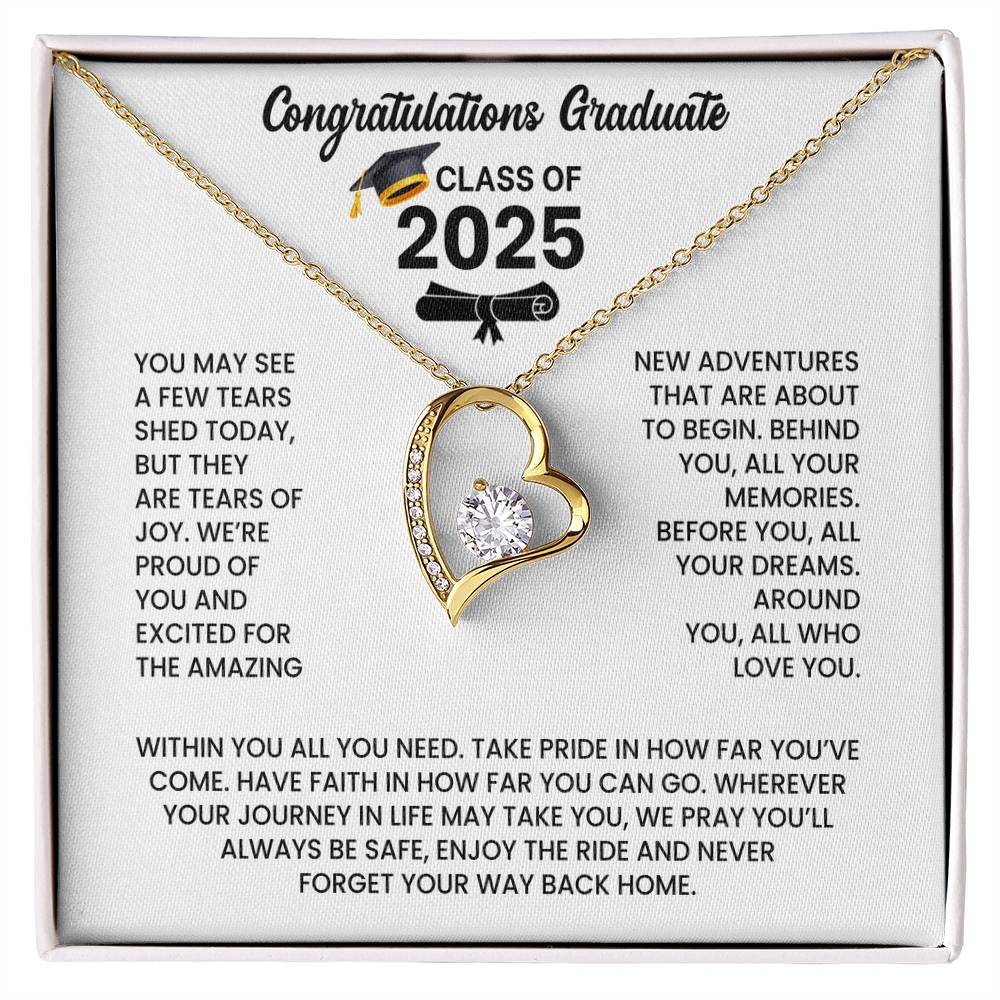 Class of 2026 Graduation Necklace Gift - Heart
